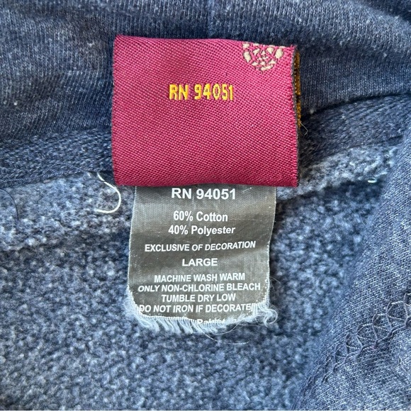 Navy Blue Bass Fish Graphic Hoodie - Picture 5 of 7